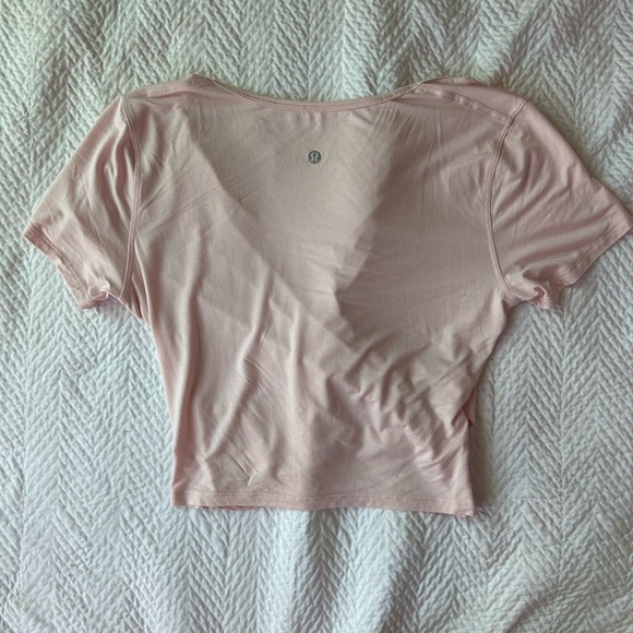 Lululemon Modal Silk Yoga Short Sleeve in Strawberry Milkshake - Picture 3 of 3
